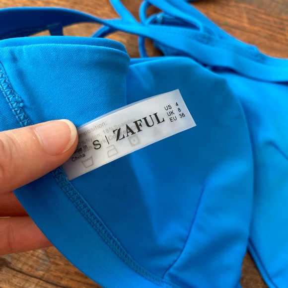 Zaful Strappy Back Swim Top - Picture 4 of 5